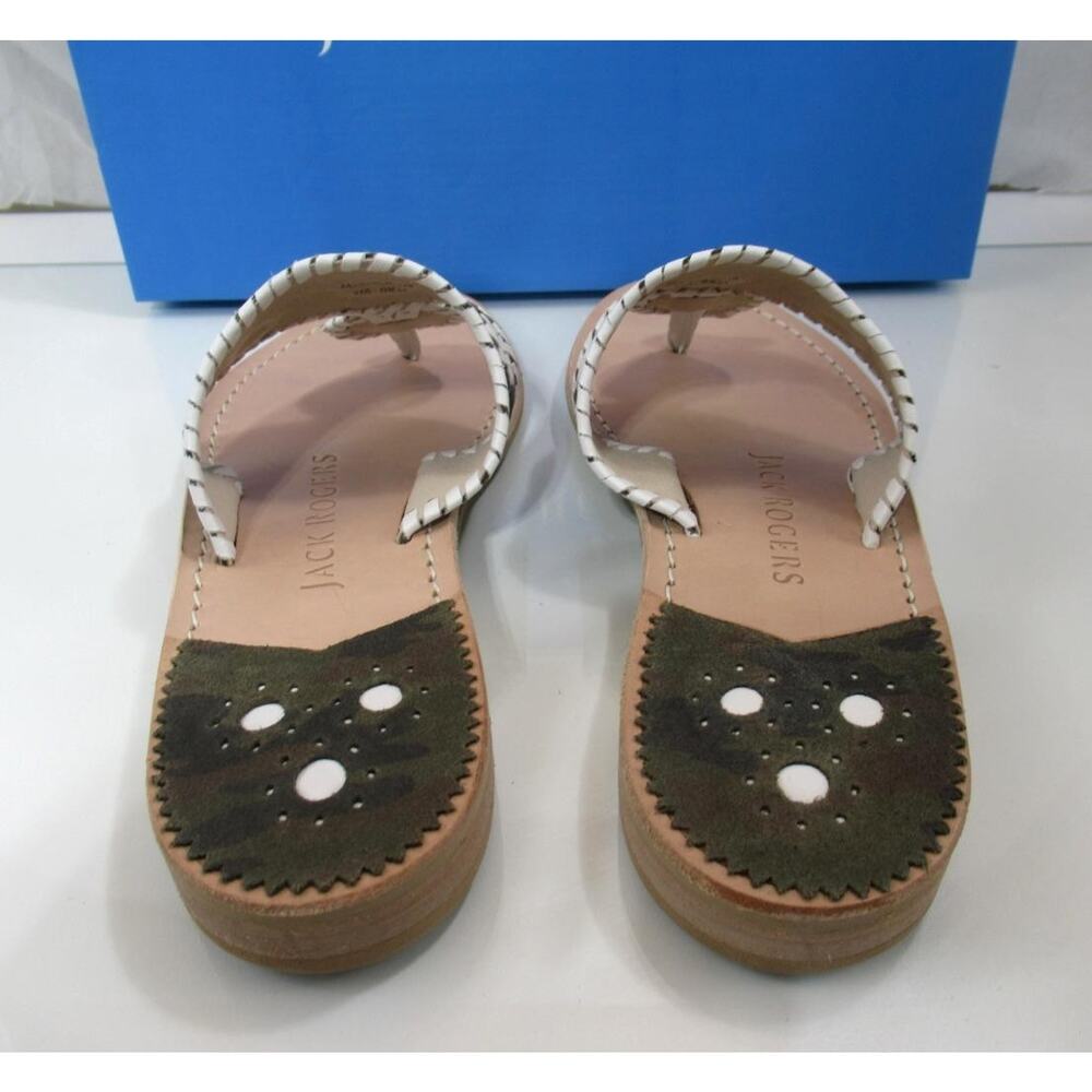 Jack Rogers Jacks Camo Flat Thong Sandals Jack Signature Camo / white Size 7 - Picture 6 of 8